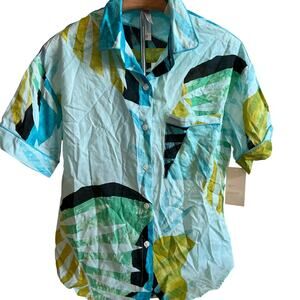Stars Above Women's Simply Cool Short Sleeve Button-Up Shirt - Size Small - NWT